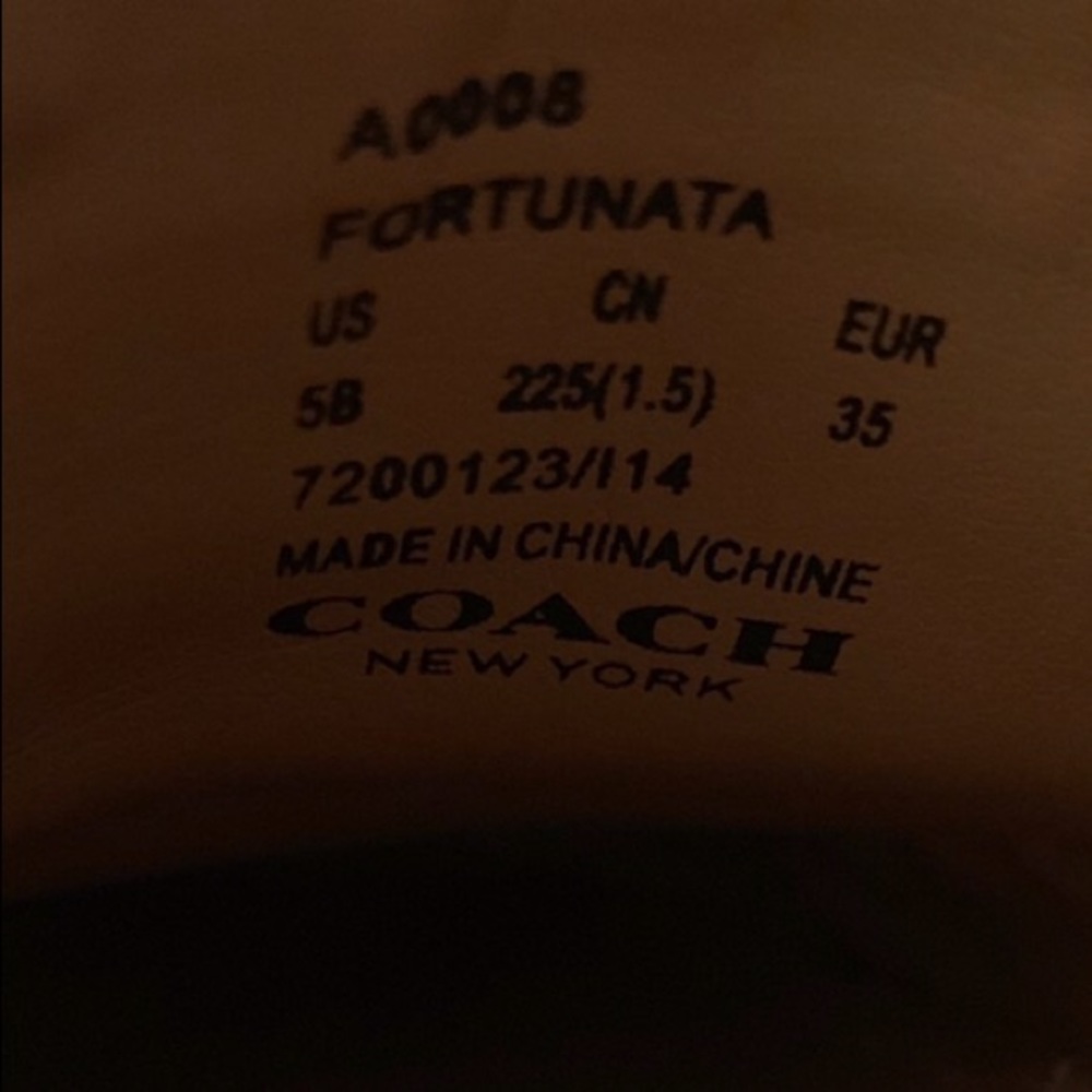 Coach Fortunata Khaki Chestnut Emblem Loafers - Picture 6 of 6